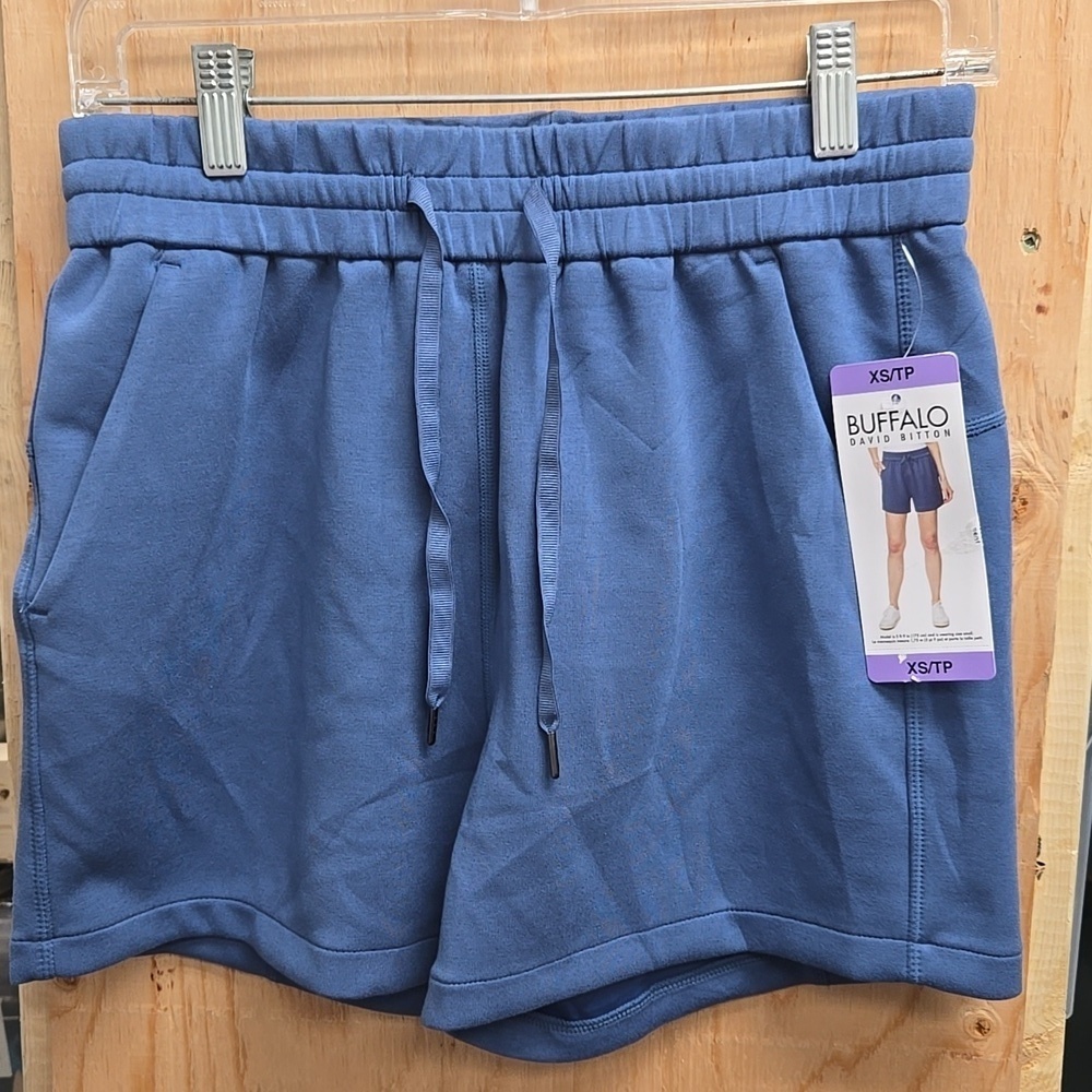 Buffalo David Bitton Size XS Blue Grey High Waisted Soft Lux Shorts